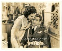 3k195 DEVIL DOGS OF THE AIR 8x10 still '35 James Cagney in uniform with pretty Margaret Lindsay!
