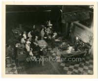 3k197 DEVIL'S CABARET candid 8.25x10.25 still '30 cool overhead shot of crew filming by fireplace!