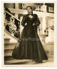 3k219 DOROTHY LAMOUR 8x10 still '47 full-length on stairs wearing incredible lace gown!