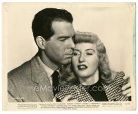 3k222 DOUBLE INDEMNITY 8x10 still '44 great close up of Barbara Stanwyck & Fred MacMurray!