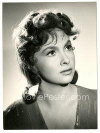 3k324 GINA LOLLOBRIGIDA 7x9.5 still '53 sexy portrait with pigtails from Bread, Love and Dreams!