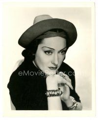 3k333 GLORIA SWANSON 8.25x10 still '30s portrait modeling attractive hat with crossed felt bands!