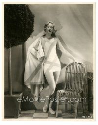 3k360 GWEN LEE 7.75x10 still '30s full-length in pure white bathing suit with powder blue stripes!