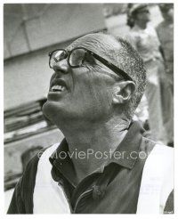 3k410 ICE STATION ZEBRA candid 8x10 still '69 close up of director John Sturges looking up!