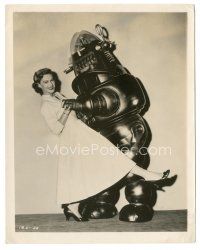 3k419 INVISIBLE BOY candid 8x10 still '57 Robby the Robot proves he's fast on his feet by dancing!