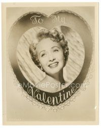 3k443 JANE POWELL 8x10.25 still '50s wonderful portrait in Valentine's Day heart!