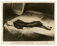 3k468 JOAN CRAWFORD 8x10.25 still '55 full-length laying on bed in shimmering dress from Queen Bee