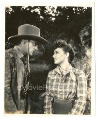 3k655 OKLAHOMA KID 8.25x10 still '39 c/u of cowboy James Cagney with pretty Rosemary Lane!