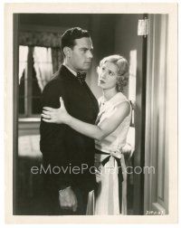 3k738 RECKLESS LIVING 8x10.25 still '31 close up of pretty Mae Clarke holding Norman Foster!