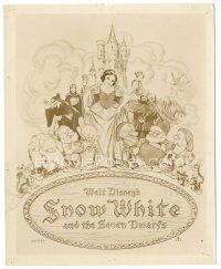 3k827 SNOW WHITE & THE SEVEN DWARFS 8x10 still '37 Disney, classic Gustaf Tenggren cartoon art!