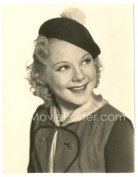 3k836 SONJA HENIE 7.25x9.5 still '36 smiling portrait of the pretty ice skater from One in a Million