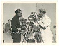 3k842 SPEEDWAY candid 8x10.25 still '29 c/u of Ernest Torrence talking to director Harry Beaumont!