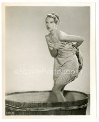 3k870 TAINA ELG deluxe 8x10 still '58 wearing only a towel in wash tub from Imitation General!