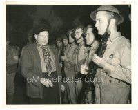 3k932 TWO YANKS IN TRINIDAD candid 8x10 still '42 director Gregory Ratoff gives orders to soldiers!