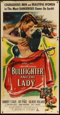 3m217 BULLFIGHTER & THE LADY 3sh '51 Budd Boetticher, art of matador Robert Stack kissing Joy Page!