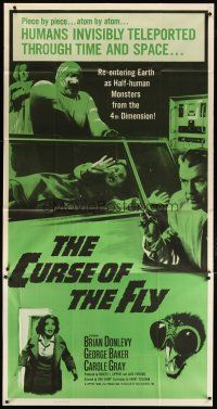 3m253 CURSE OF THE FLY 3sh '65 humans invisibly teleported through time & space, sci-fi sequel!