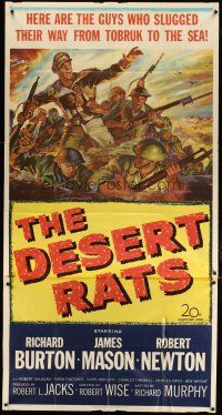3m262 DESERT RATS 3sh '53 Richard Burton leads Australian & New Zealand soldiers against Nazis!