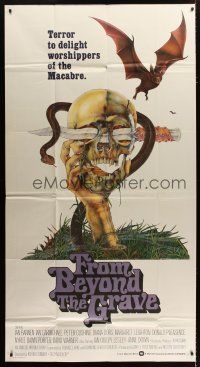 3m304 FROM BEYOND THE GRAVE int'l 3sh '75 cool different horror art of dagger through skull!