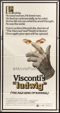 3m418 LUDWIG 3sh '73 Luchino Visconti, artwork of Helmut Berger as the Mad King of Bavaria!