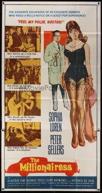 3m442 MILLIONAIRESS 3sh '60 beautiful Sophia Loren is the richest girl in the world, Peter Sellers!