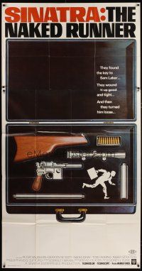 3m452 NAKED RUNNER 3sh '67 Frank Sinatra, cool image of sniper rifle gun dismantled in suitcase!