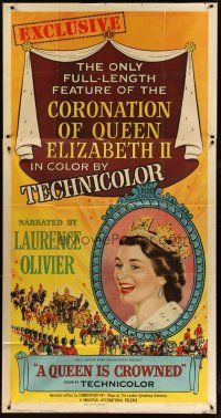 3m486 QUEEN IS CROWNED 3sh '53 Queen Elizabeth II exclusive coronation documentary!