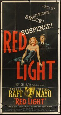 3m488 RED LIGHT 3sh '49 George Raft baits his trap with sexy blonde Virginia Mayo!