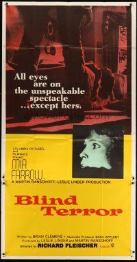 3m507 SEE NO EVIL int'l 3sh '71 keep your eyes on what blind Mia Farrow cannot see, Blind Terror!