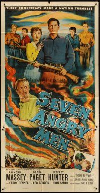 3m509 SEVEN ANGRY MEN 3sh '55 Massey, Paget, Hunter, their conspiracy made a nation tremble!