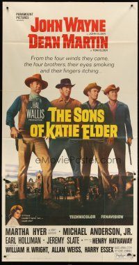 3m526 SONS OF KATIE ELDER 3sh '65 Martha Hyer, great line up of John Wayne, Dean Martin & co-stars!