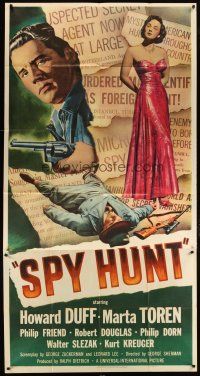 3m531 SPY HUNT 3sh '50 zoo owner Howard Duff gets mixed up with sexy spy Marta Toren!