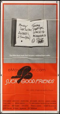 3m542 SUCH GOOD FRIENDS int'l 3sh '72 Otto Preminger, image of little black book, Saul Bass art!