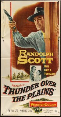 3m560 THUNDER OVER THE PLAINS 3sh '53 cowboy Randolph Scott hits like a tornado!