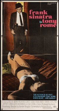 3m564 TONY ROME 3sh '67 detective Frank Sinatra w/gun & sexy near-naked girl on bed!