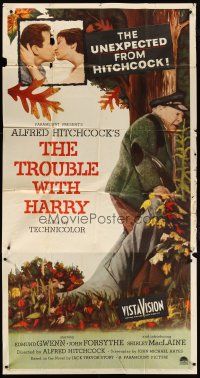 3m570 TROUBLE WITH HARRY 3sh '55 Alfred Hitchcock, Edmund Gwenn, John Forsythe & Shirley MacLaine!