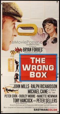 3m607 WRONG BOX 3sh '66 Michael Caine looks through mail slot at pretty girl, English sex!