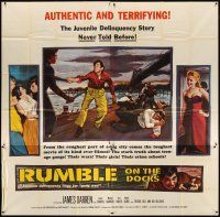 3m109 RUMBLE ON THE DOCKS 6sh '56 James Darren & Robert Blake are rebels with plenty of cause!