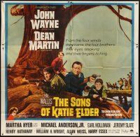 3m113 SONS OF KATIE ELDER 6sh '65 different image of John Wayne, Dean Martin & co-stars!