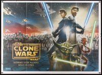 3m618 STAR WARS: THE CLONE WARS Argentinean 43x58 '08 Anakin Skywalker, Yoda, & Obi-Wan Kenobi!