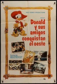 3m637 DONALD DUCK GOES WEST Argentinean '65 Disney, cartoon images of Donald in cowboy outfit!