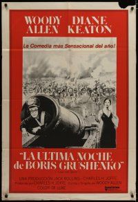 3m665 LOVE & DEATH Argentinean '75 Diane Keaton about to fire Woody Allen out of a cannon!
