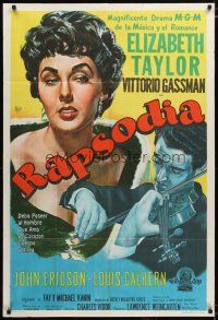 3m681 RHAPSODY Argentinean '55 Elizabeth Taylor must possess Vittorio Gassman, heart, body & soul!
