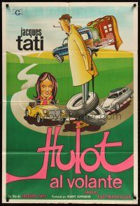3m702 TRAFFIC Argentinean '71 great wacky art of Jacques Tati as Mr. Hulot!