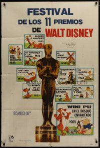 3m709 WALT DISNEY'S CARNIVAL OF HITS Argentinean '70s 11 cartoons that won Academy Awards + Oscar!