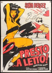 3m914 JACK & JENNY dayglo Italian 1p '68 fantastic cartoon-like artwork sexy naked Senta Berger!