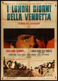 3m926 LONG DAYS OF VENGEANCE Italian 1p '66 cool c/u of Giuliano Gemma, spaghetti western!