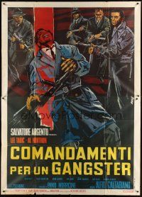 3m733 COMANDAMENTI PER UN GANGSTER Italian 2p '68 cool crime artwork by Tino Avelli!