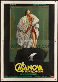 3m745 FELLINI'S CASANOVA Italian 2p '76 Il Casanova di Federico Fellini, different Ciriello art!