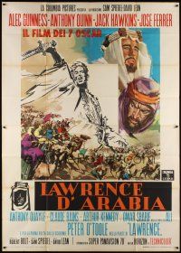 3m777 LAWRENCE OF ARABIA style B Italian 2p '63 David Lean classic, different art by Cesselon!