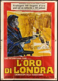 3m779 L'ORO DI LONDRA Italian 2p '68 Avelli art of crooks stealing Gold of London, Edgar Wallace!